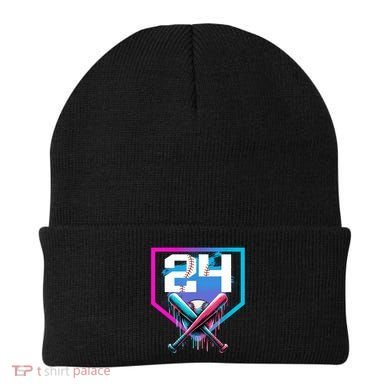 Baseball Birthday Boy Drip 24th Player 24 Years Old Boy  Beanie