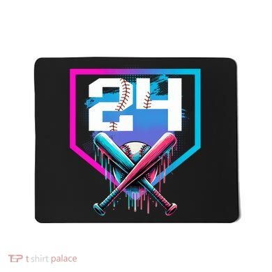 Baseball Birthday Boy Drip 24th Player 24 Years Old Boy  Mousepad