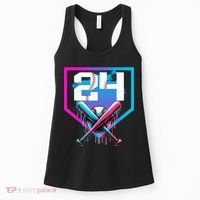 Baseball Birthday Boy Drip 24th Player 24 Years Old Boy  Women's Tank Top thumb 0