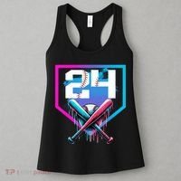 Baseball Birthday Boy Drip 24th Player 24 Years Old Boy  Women's Tank Top thumb 3