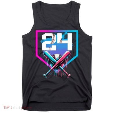 Baseball Birthday Boy Drip 24th Player 24 Years Old Boy  Tank Top
