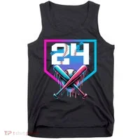 Baseball Birthday Boy Drip 24th Player 24 Years Old Boy  Tank Top thumb 0
