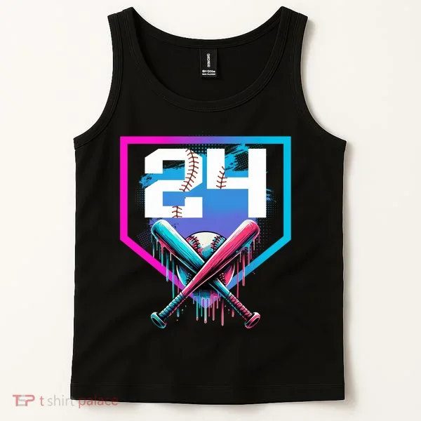 Baseball Birthday Boy Drip 24th Player 24 Years Old Boy  Tank Top