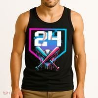 Baseball Birthday Boy Drip 24th Player 24 Years Old Boy  Tank Top thumb 3