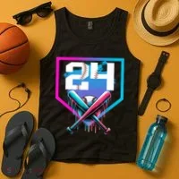 Baseball Birthday Boy Drip 24th Player 24 Years Old Boy  Tank Top thumb 4