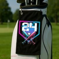 Baseball Birthday Boy Drip 24th Player 24 Years Old Boy  Golf Towel thumb 2