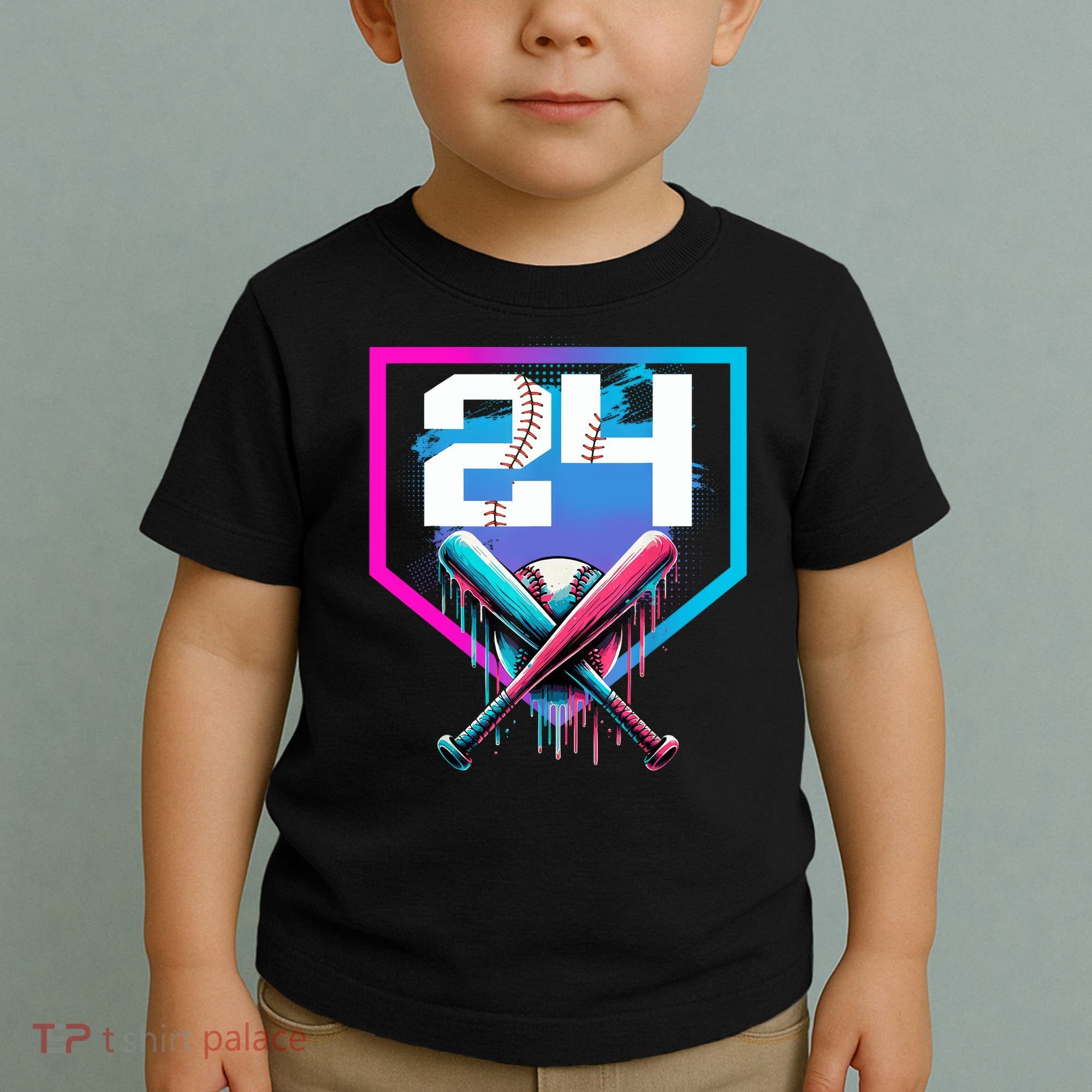 Baseball Birthday Boy Drip 24th Player 24 Years Old Boy  Toddler T-Shirt