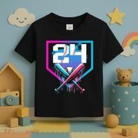 Baseball Birthday Boy Drip 24th Player 24 Years Old Boy  Toddler T-Shirt thumb 3