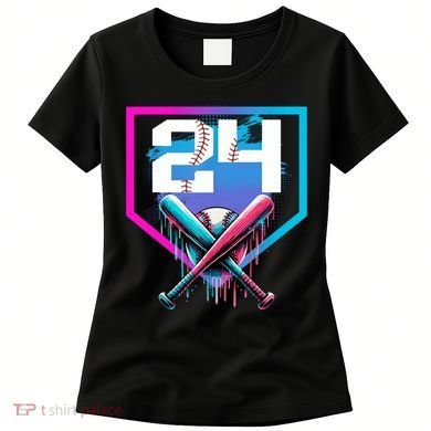Baseball Birthday Boy Drip 24th Player 24 Years Old Boy  Women's T-Shirt