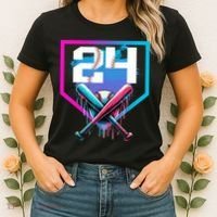 Baseball Birthday Boy Drip 24th Player 24 Years Old Boy  Women's T-Shirt thumb 2