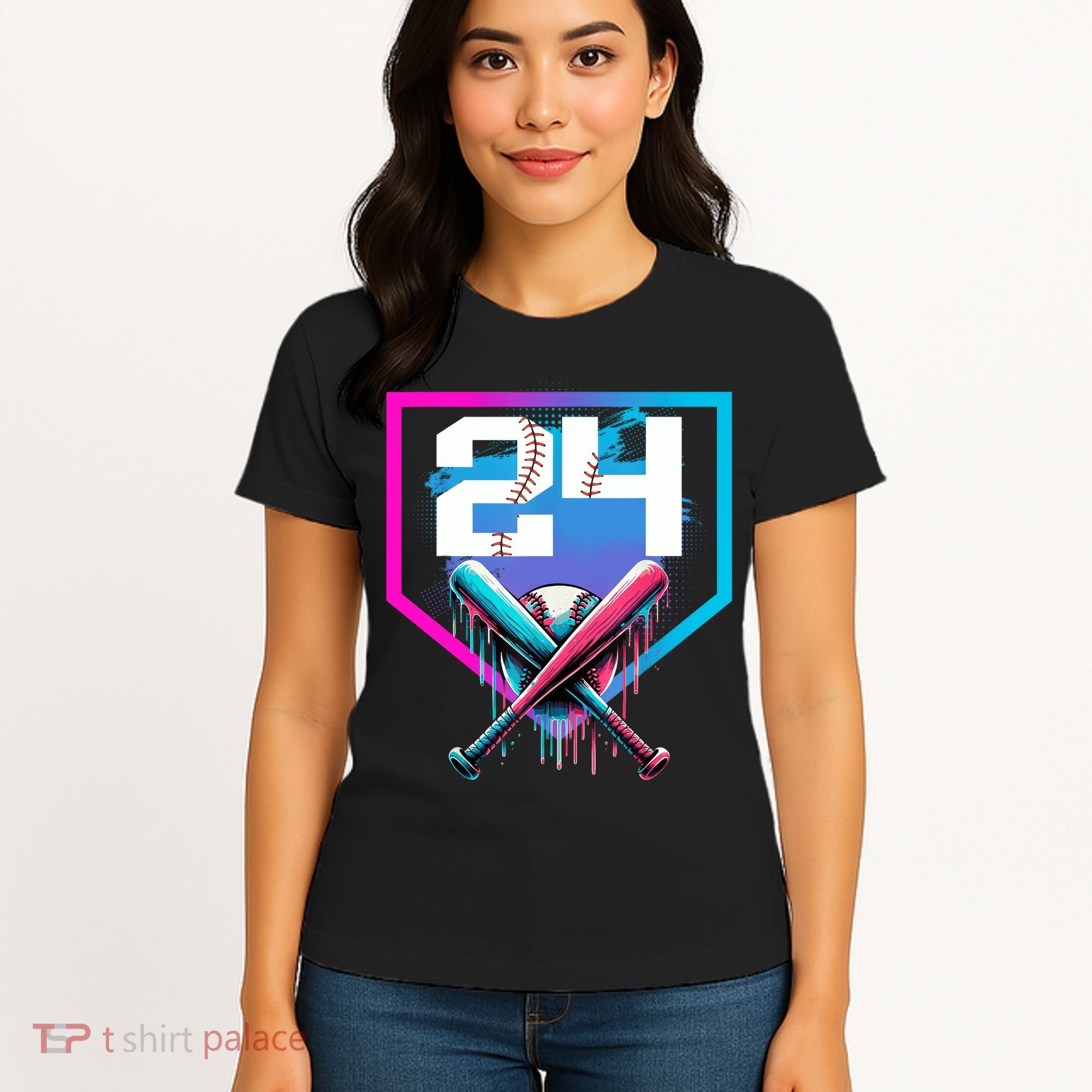 Baseball Birthday Boy Drip 24th Player 24 Years Old Boy  Women's T-Shirt