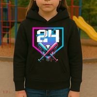 Baseball Birthday Boy Drip 24th Player 24 Years Old Boy  Kids Hoodie thumb 3