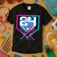 Baseball Birthday Boy Drip 24th Player 24 Years Old Boy  Kids T-Shirt thumb 3