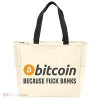 Bitcoin Bitcoin Because Fuck Banks Tote Bag thumb 0