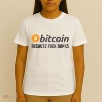 Bitcoin Bitcoin Because Fuck Banks T-Shirt thumb 4