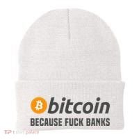 Bitcoin Bitcoin Because Fuck Banks Beanie thumb 0