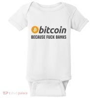 Bitcoin Bitcoin Because Fuck Banks Baby Bodysuit thumb 0