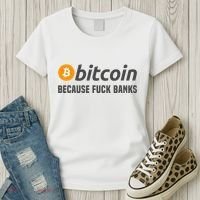 Bitcoin Bitcoin Because Fuck Banks Women's T-Shirt thumb 3