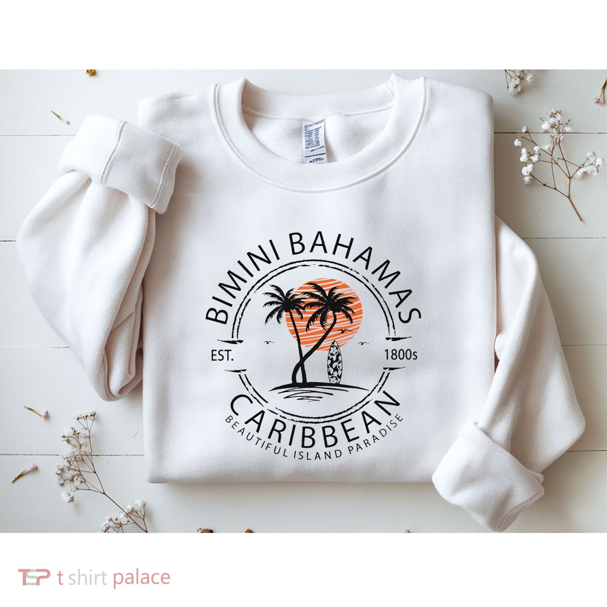 Bimini Beach Bahamas Vacation Caribbean Tropical Summer Sweatshirt