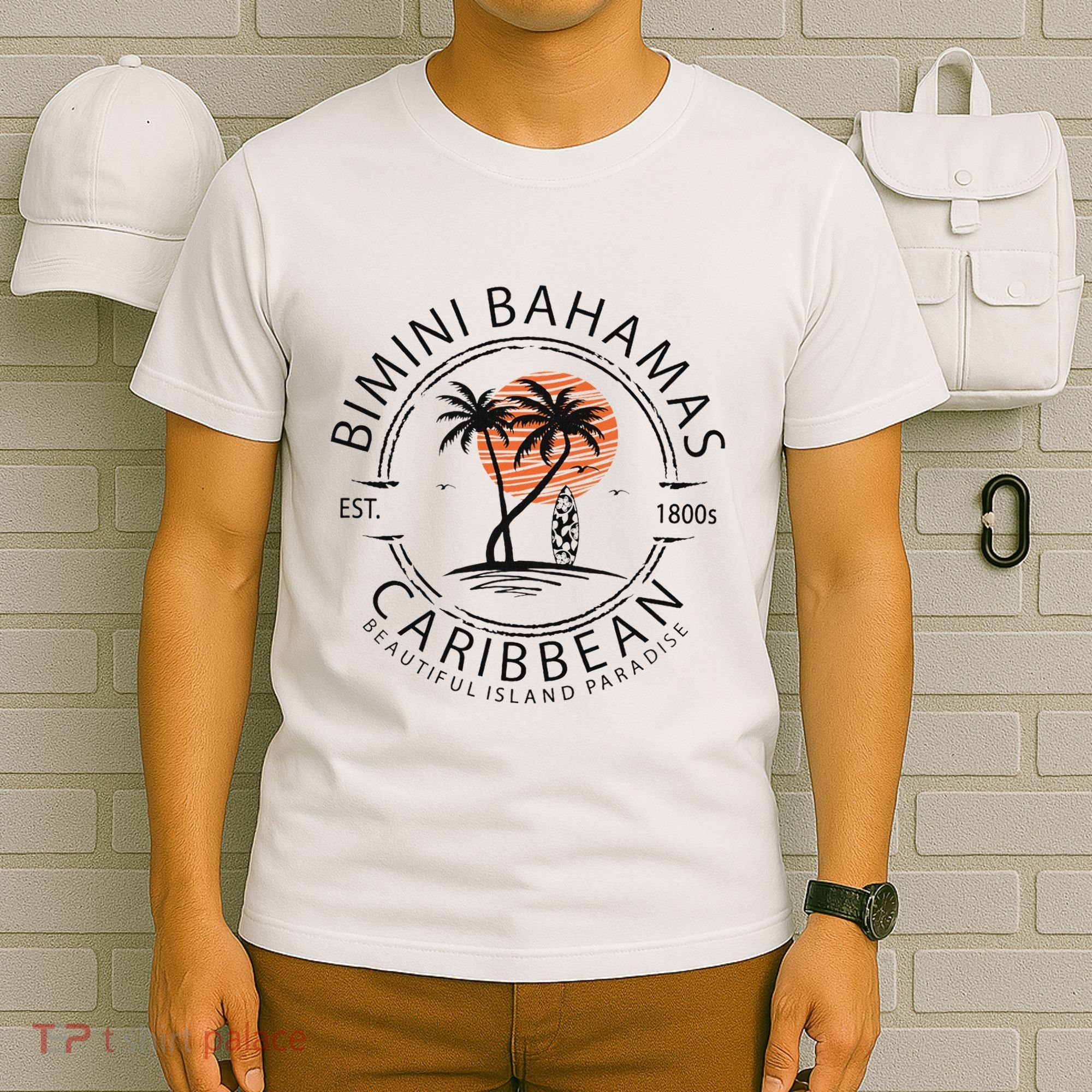 Bimini Beach Bahamas Vacation Caribbean Tropical Summer T-Shirt
