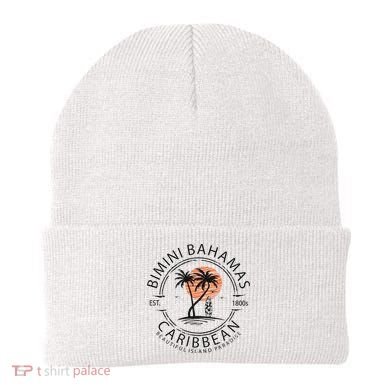 Bimini Beach Bahamas Vacation Caribbean Tropical Summer Beanie