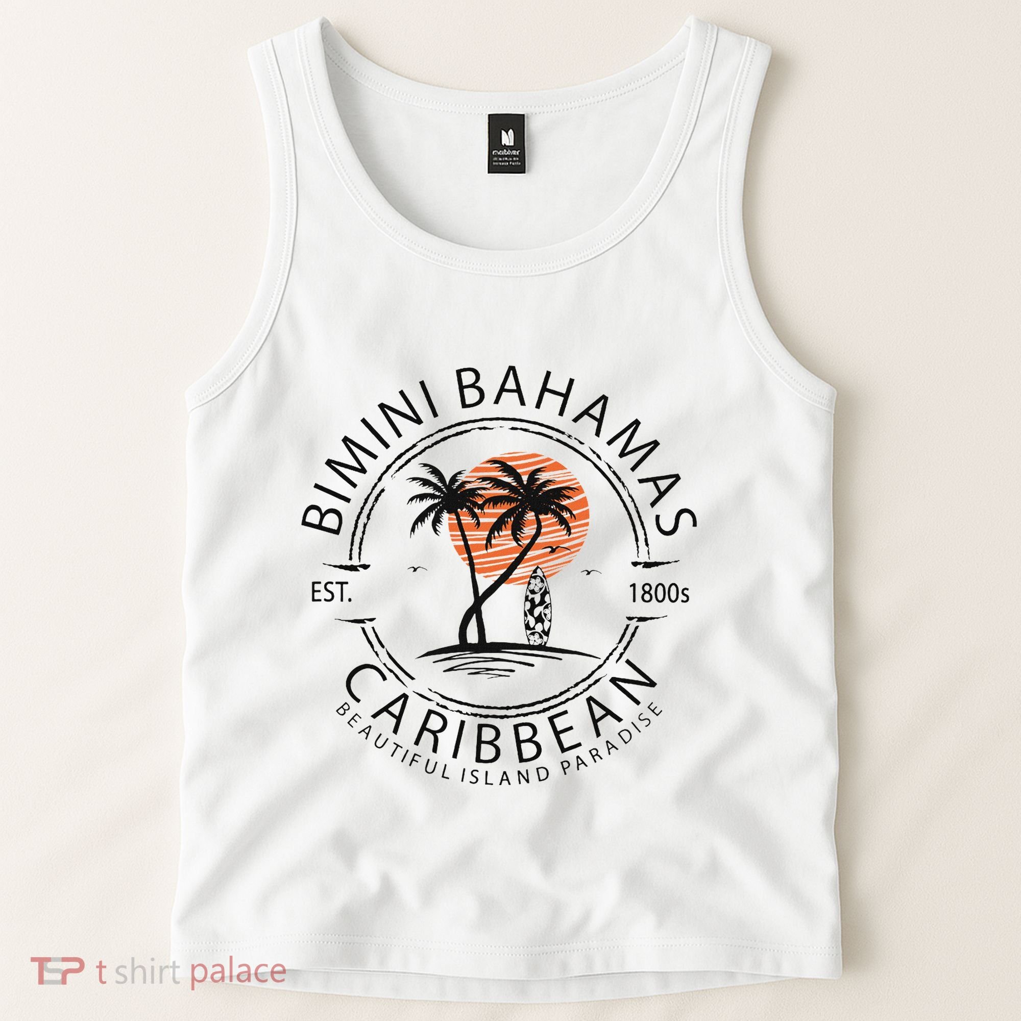 Bimini Beach Bahamas Vacation Caribbean Tropical Summer Tank Top