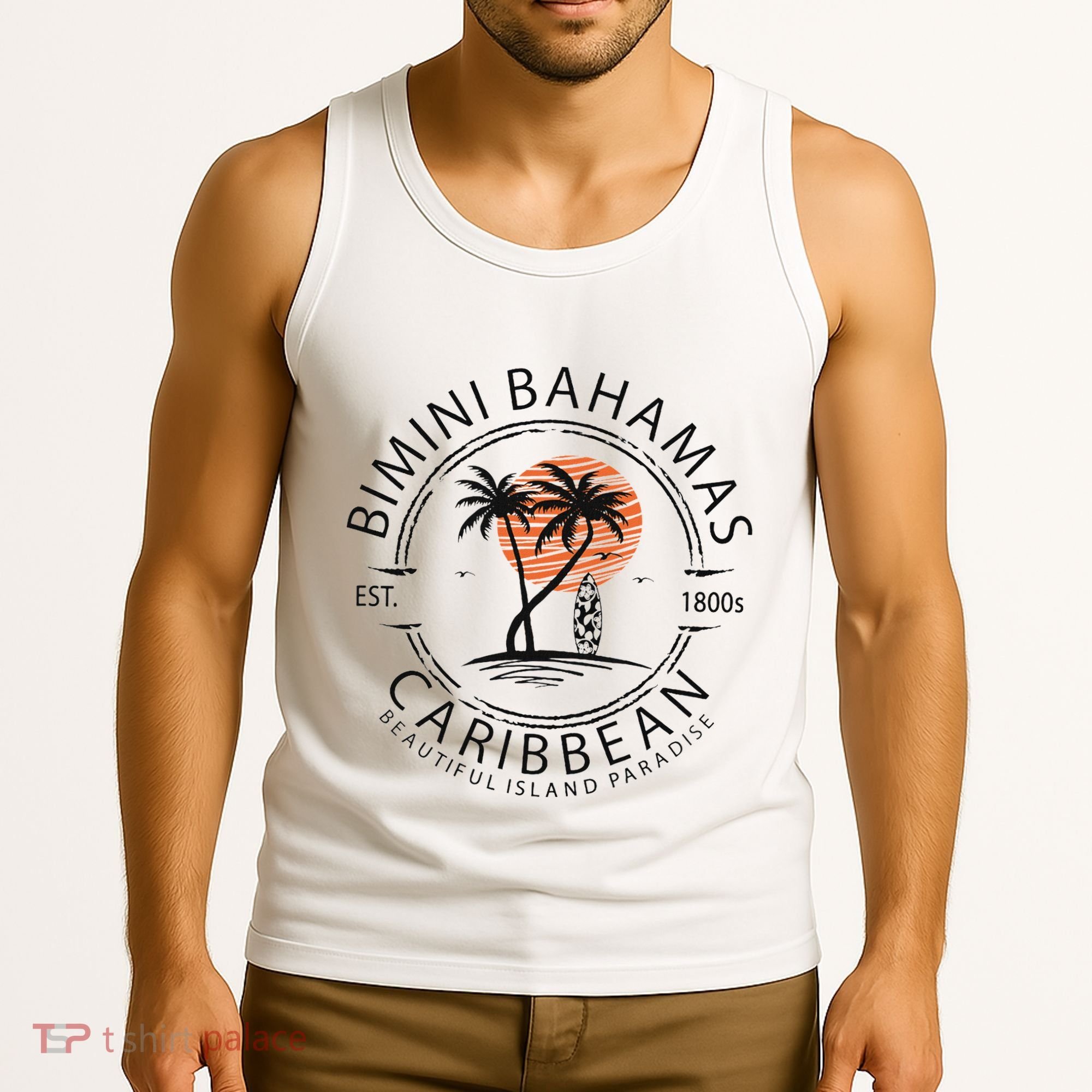Bimini Beach Bahamas Vacation Caribbean Tropical Summer Tank Top
