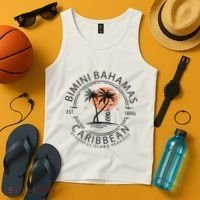 Bimini Beach Bahamas Vacation Caribbean Tropical Summer Tank Top thumb 4