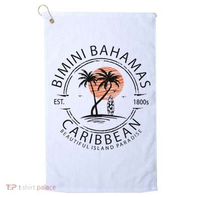 Bimini Beach Bahamas Vacation Caribbean Tropical Summer Golf Towel