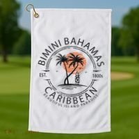 Bimini Beach Bahamas Vacation Caribbean Tropical Summer Golf Towel thumb 1