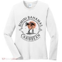 Bimini Beach Bahamas Vacation Caribbean Tropical Summer Women's Long Sleeve Shirt thumb 0