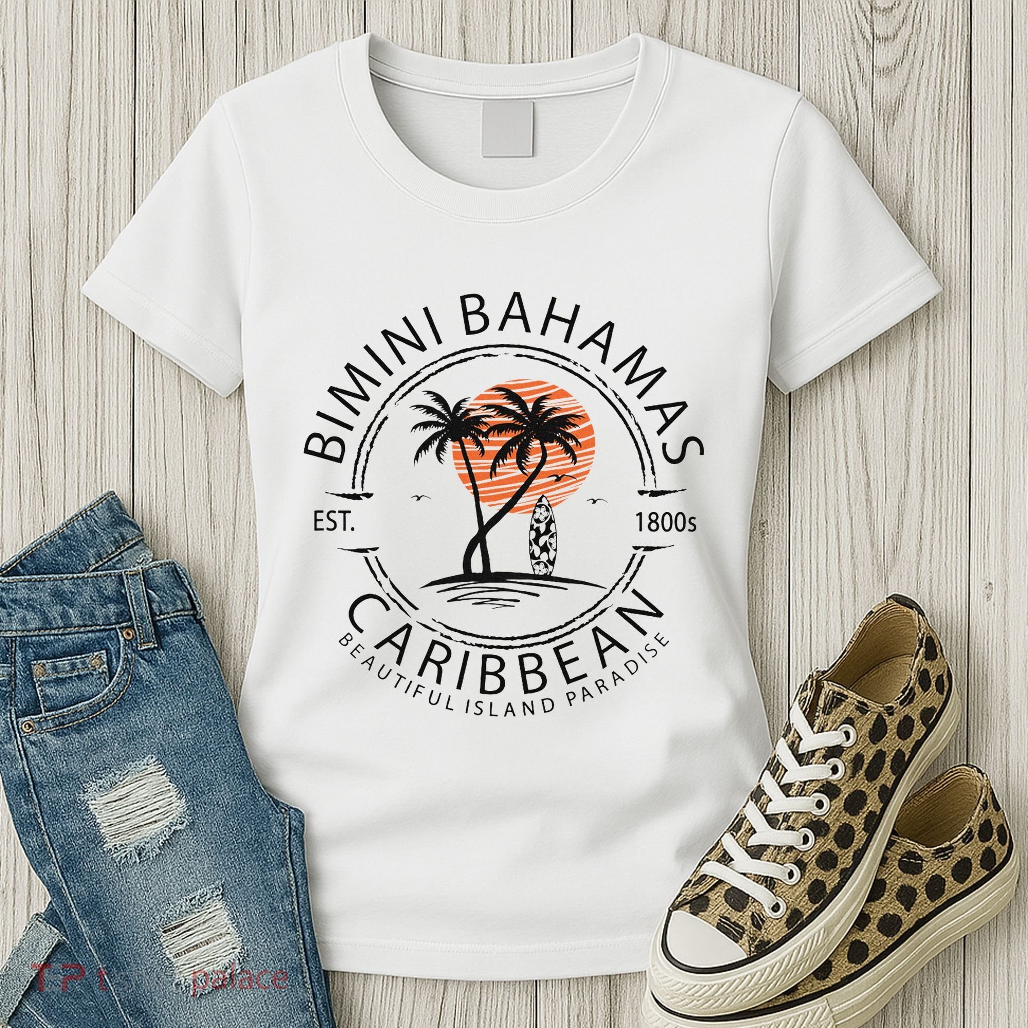 Bimini Beach Bahamas Vacation Caribbean Tropical Summer Women's T-Shirt