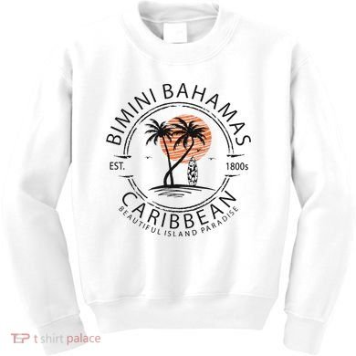 Bimini Beach Bahamas Vacation Caribbean Tropical Summer Kids Sweatshirt
