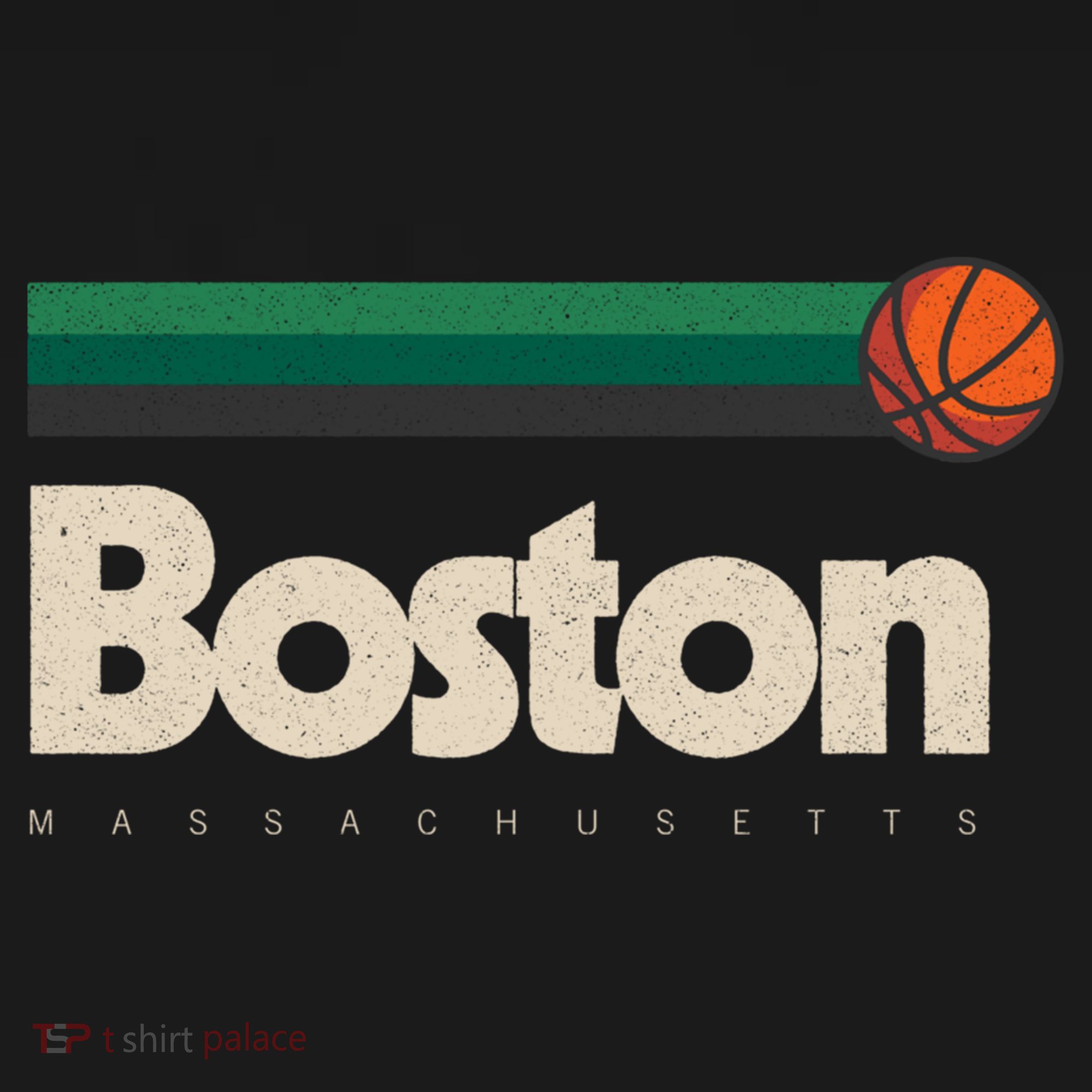 Boston Basketball BBall Massachusetts Green Retro Boston Bucket Hat