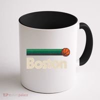 Boston Basketball BBall Massachusetts Green Retro Boston Coffee Mug thumb 1