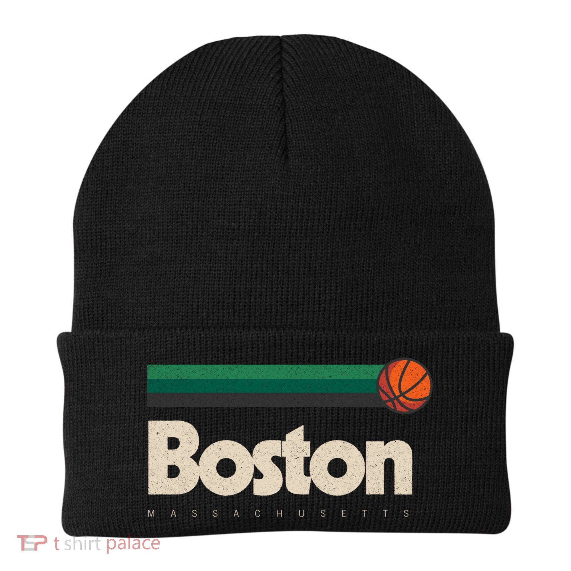 Boston Basketball BBall Massachusetts Green Retro Boston Beanie