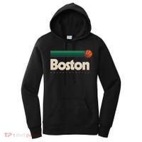 Boston Basketball BBall Massachusetts Green Retro Boston Women's Hoodie thumb 0