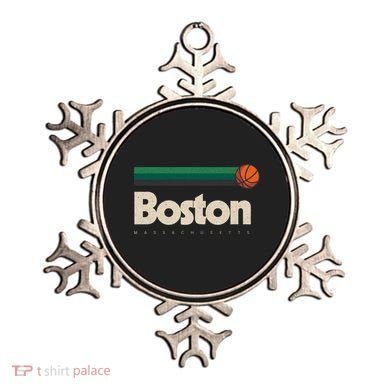 Boston Basketball BBall Massachusetts Green Retro Boston Ornament