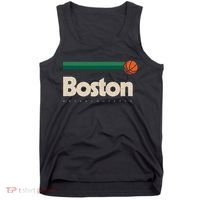 Boston Basketball BBall Massachusetts Green Retro Boston Tank Top thumb 0