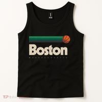 Boston Basketball BBall Massachusetts Green Retro Boston Tank Top thumb 2
