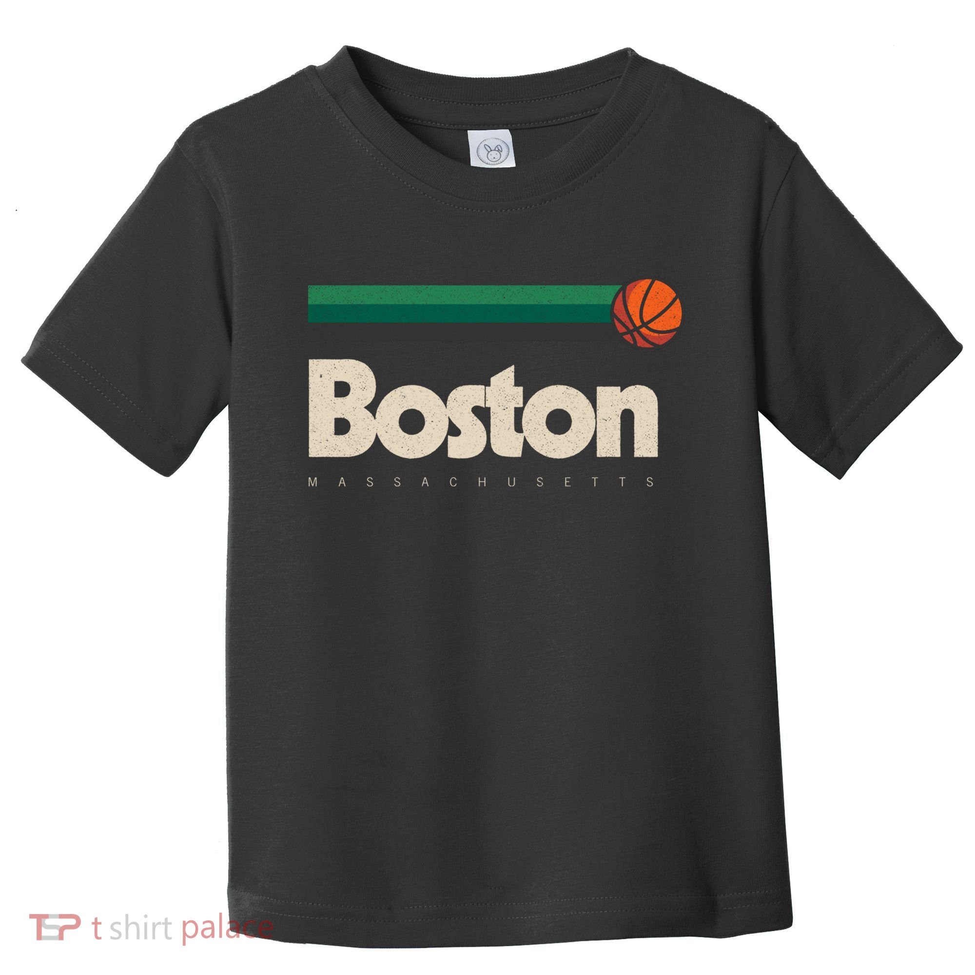 Boston Basketball BBall Massachusetts Green Retro Boston Toddler T-Shirt