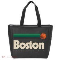 Boston Basketball BBall Massachusetts Green Retro Boston Tote Bag thumb 0