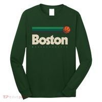 Boston Basketball BBall Massachusetts Green Retro Boston Long Sleeve Shirt thumb 0