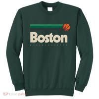 Boston Basketball BBall Massachusetts Green Retro Boston Sweatshirt thumb 0