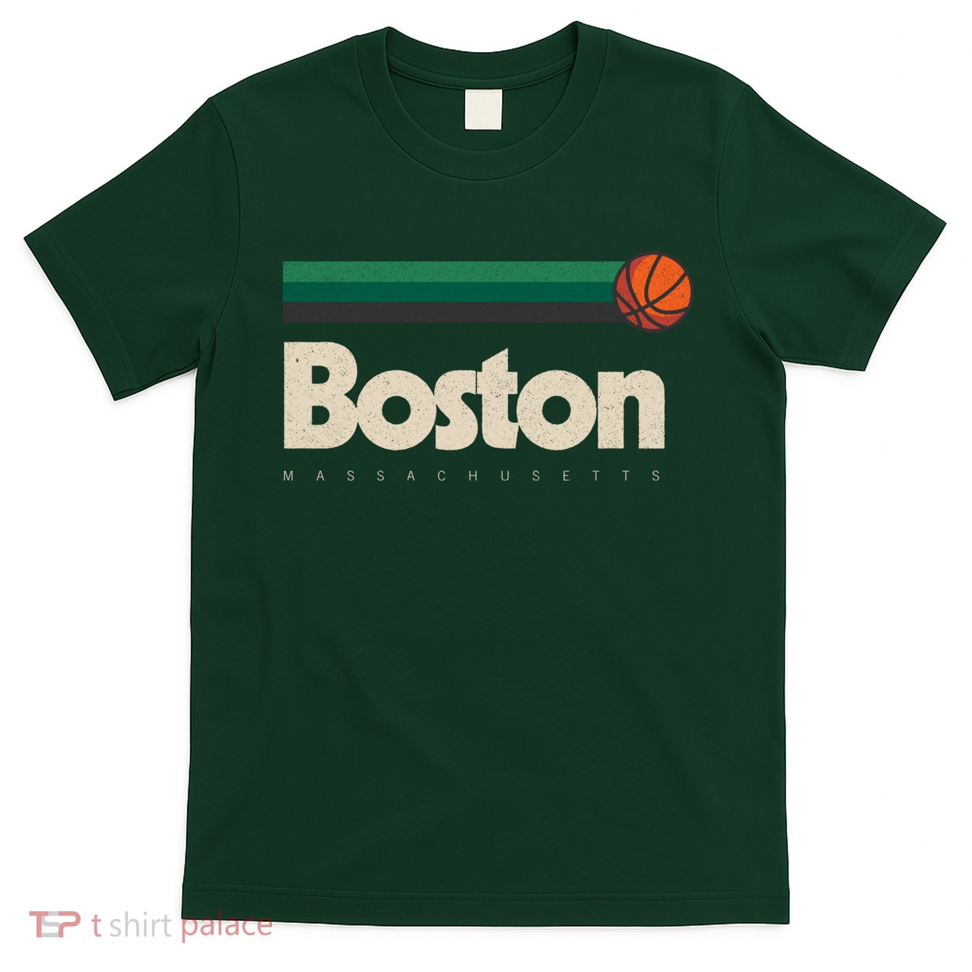 Boston Basketball BBall Massachusetts Green Retro Boston T-Shirt
