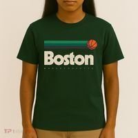 Boston Basketball BBall Massachusetts Green Retro Boston T-Shirt thumb 4