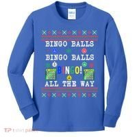 Bingo Balls Bingo All The Way Ugly Xmas Great Gift Kids Long Sleeve Shirt thumb 0