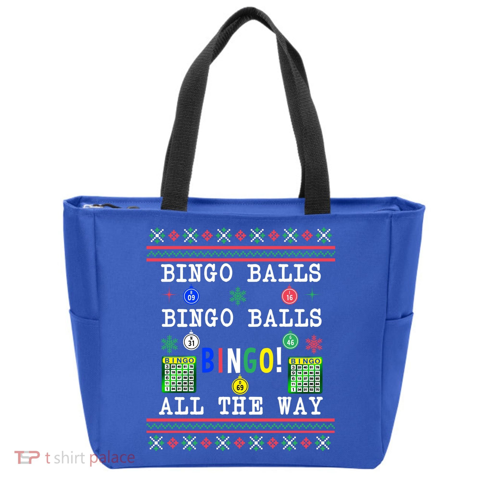 Bingo Balls Bingo All The Way Ugly Xmas Great Gift Tote Bag