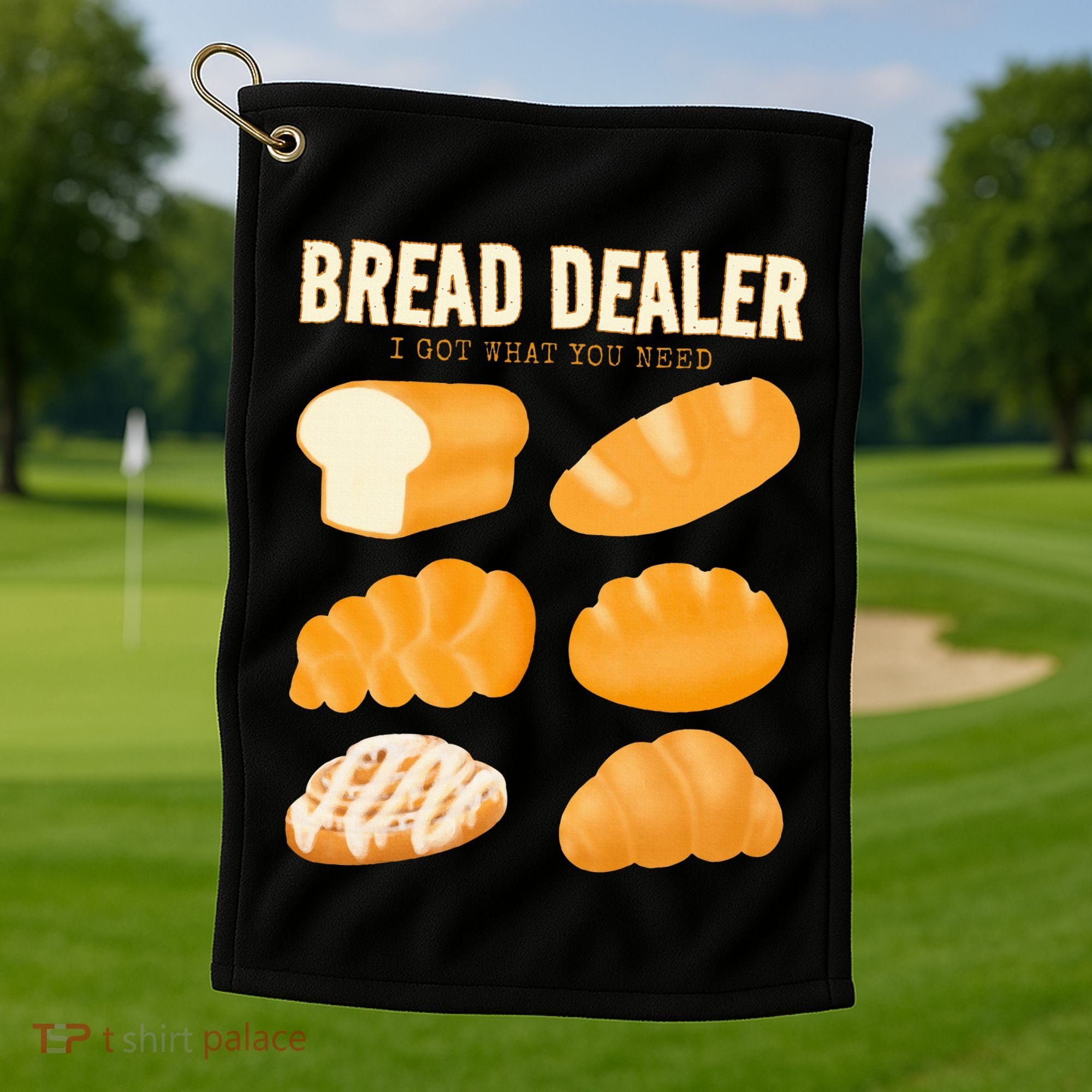 Bread Baker Bread Dealer Making Dough Baking Golf Towel