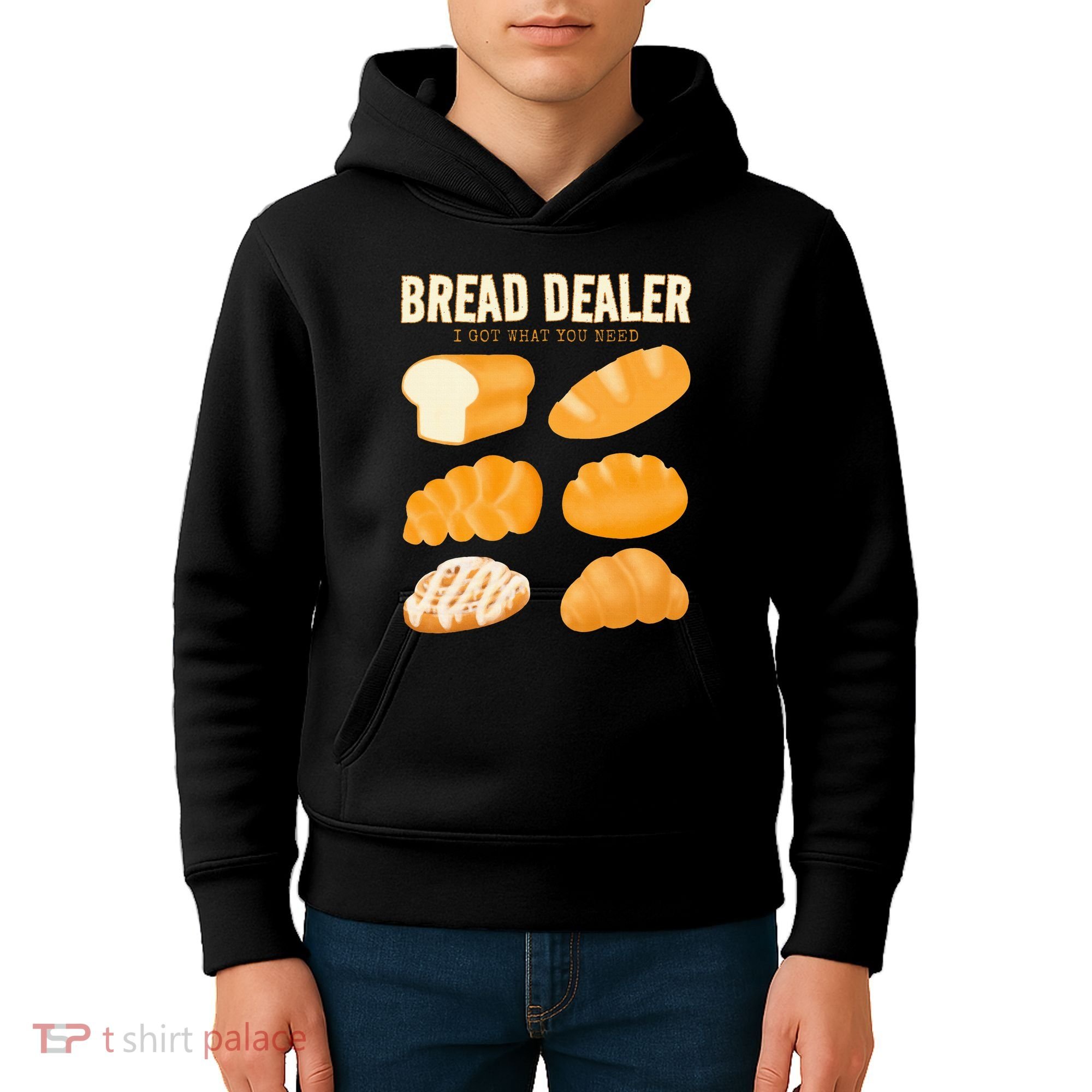 Bread Baker Bread Dealer Making Dough Baking Kids Hoodie